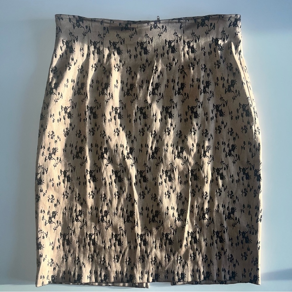 Vintage Mini Skirt, Brown/Gold